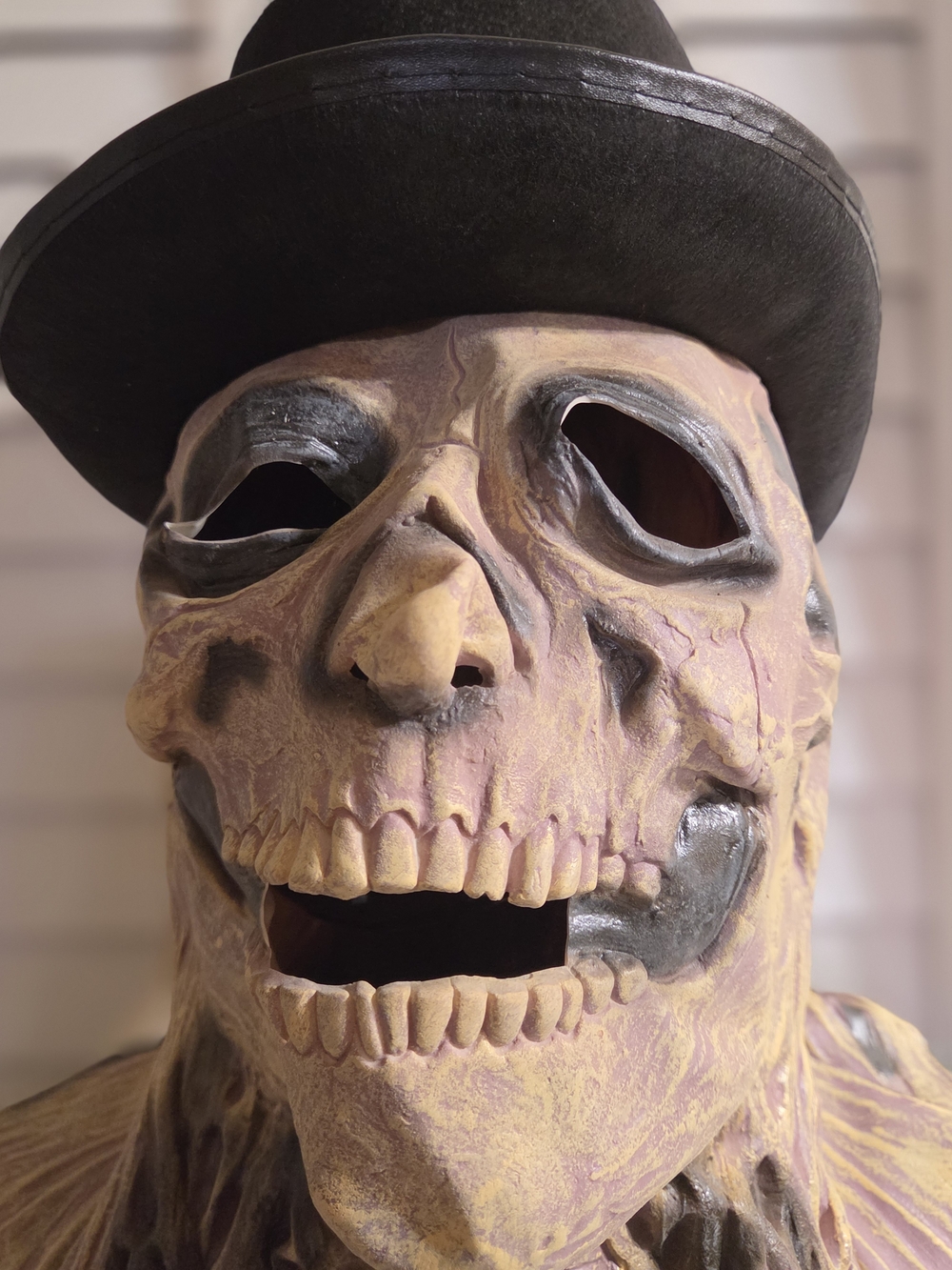 Gentleman Skull Mask Costume with Black Top Hat - Halloween